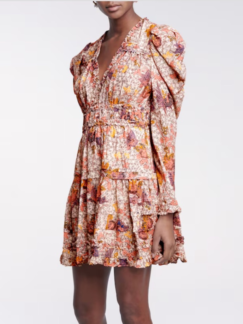 Ulla Johnson Julie floral cotton-blend minidress Size 2.